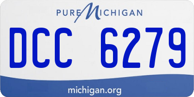 MI license plate DCC6279