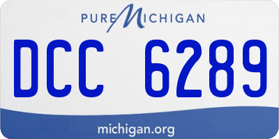 MI license plate DCC6289