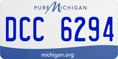 MI license plate DCC6294