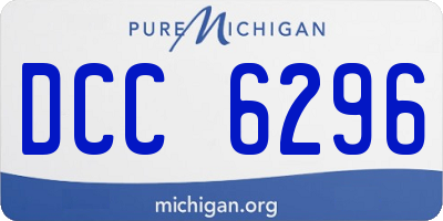 MI license plate DCC6296