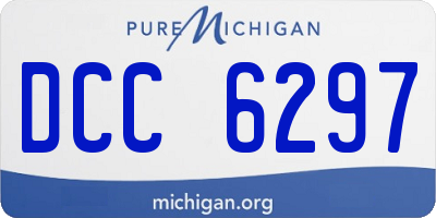 MI license plate DCC6297