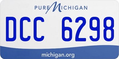 MI license plate DCC6298