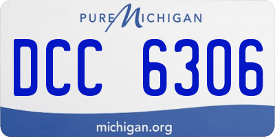 MI license plate DCC6306