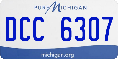 MI license plate DCC6307