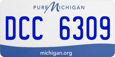 MI license plate DCC6309