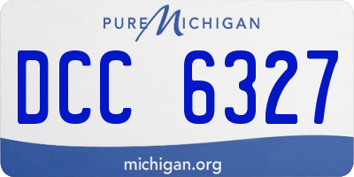 MI license plate DCC6327