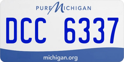 MI license plate DCC6337
