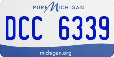 MI license plate DCC6339