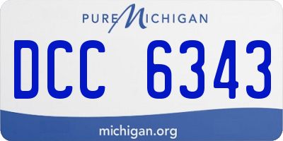 MI license plate DCC6343