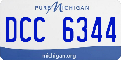 MI license plate DCC6344