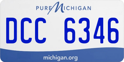 MI license plate DCC6346