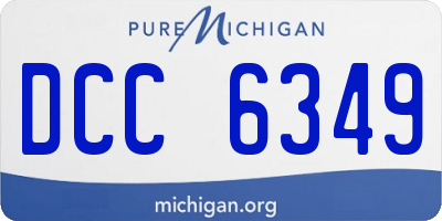 MI license plate DCC6349