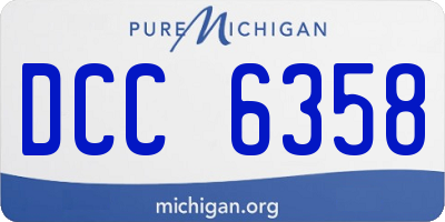 MI license plate DCC6358