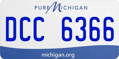 MI license plate DCC6366