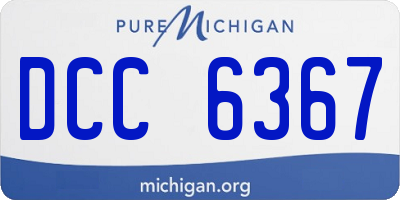 MI license plate DCC6367