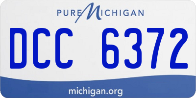 MI license plate DCC6372