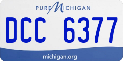 MI license plate DCC6377