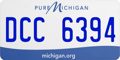 MI license plate DCC6394