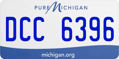 MI license plate DCC6396