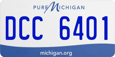 MI license plate DCC6401