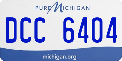 MI license plate DCC6404