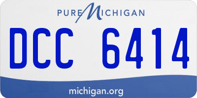 MI license plate DCC6414