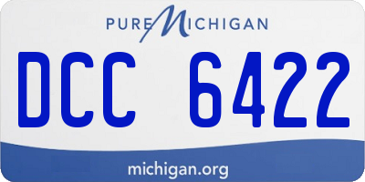 MI license plate DCC6422