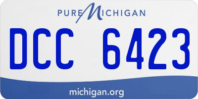 MI license plate DCC6423