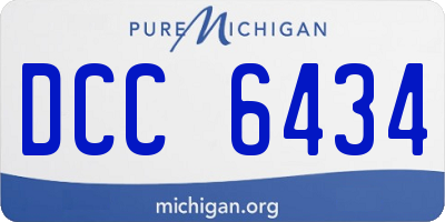MI license plate DCC6434