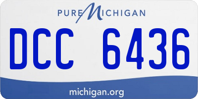 MI license plate DCC6436