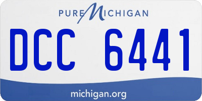 MI license plate DCC6441