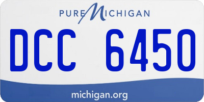 MI license plate DCC6450