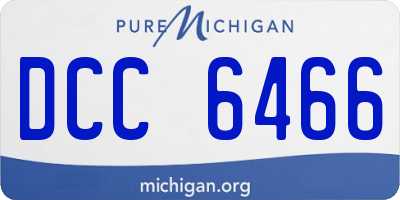 MI license plate DCC6466