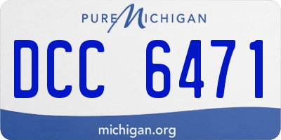 MI license plate DCC6471