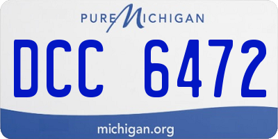 MI license plate DCC6472