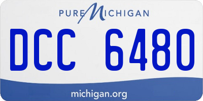 MI license plate DCC6480