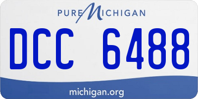 MI license plate DCC6488