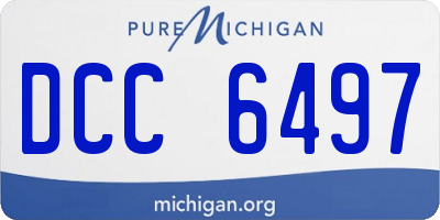 MI license plate DCC6497