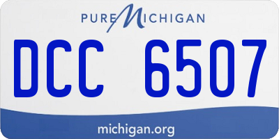 MI license plate DCC6507