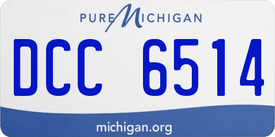 MI license plate DCC6514