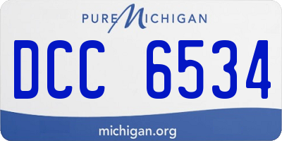 MI license plate DCC6534