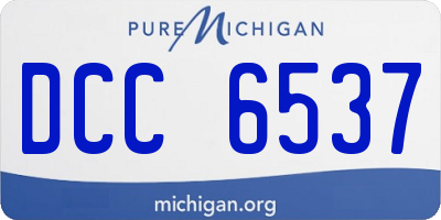 MI license plate DCC6537