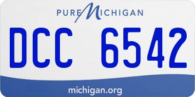 MI license plate DCC6542