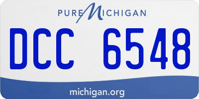 MI license plate DCC6548