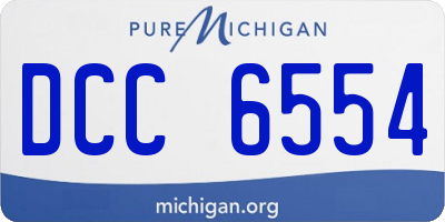 MI license plate DCC6554