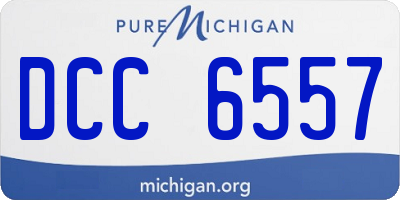 MI license plate DCC6557