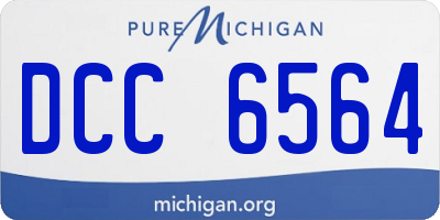 MI license plate DCC6564