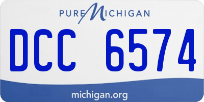 MI license plate DCC6574