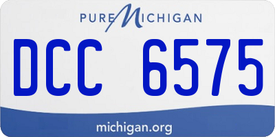 MI license plate DCC6575