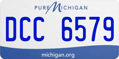 MI license plate DCC6579